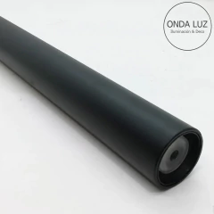 Colgante 2l Nacional 6w Cálido Tubo Fino Negro Base Circular - Onda Luz Iluminación