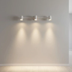Imagen de Aplique 3l Blanco/Negro Con Detalle Madera Spot Para Dicroled