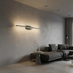 APLIQUE BAÑO / CUADRO LINEAL 24W ALUMINIO 100CM C/MOVIMIENTO - Onda Luz Iluminación