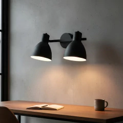 Aplique 2l Negro/Blanco Industrial Rosca Común E27 Apto Techo/pared - comprar online