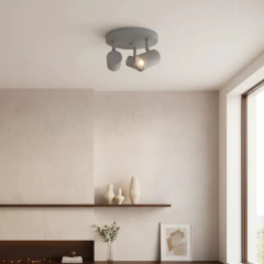 Base Circular 3l Spots Dicroled Negro/Blanco/Gris (apto Ventilador) - tienda online