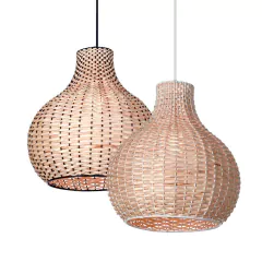 Colgante Campana de Mimbre Gota