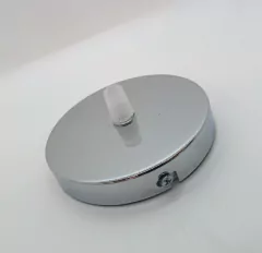 Combo Dormitorio Colgante 2 Luces + Veladores Cromo Con Acrílico