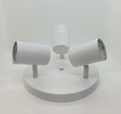 Base Circular 3l Spots Dicroled Negro/Blanco (apto Ventilador) - tienda online