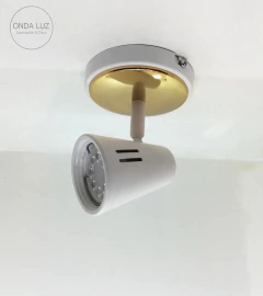Aplique 1l Dicroled Spot Conico Blanco + Frente Dorado en internet
