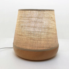 Lámpara de Mesa o Velador Nórdico Grande Madera Calden Lustrada