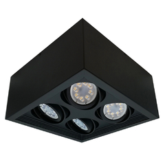 Plafon Spot 4 L Cardanico Dicroled Acero Negro o Blanco en internet
