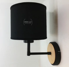 Pack X2 Unidades Aplique E27 Blanco/Negro + Madera Pantalla Blanca/Negra - tienda online