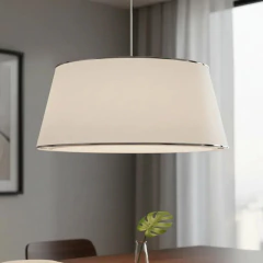 Colgante Cónico Lienzo con Borde Cromo - comprar online
