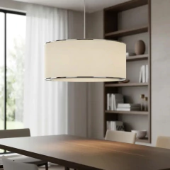 Colgante Diam. 40 Lienzo con Borde Cromo - tienda online