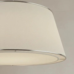 Colgante Cónico Lienzo con Borde Cromo - Onda Luz Iluminación