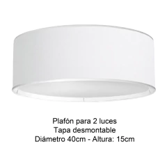 Combo Habitación Plafón Negro/Blanco + 2 Apliques Negro/Blanco Madera Cono