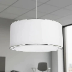 Colgante Diam. 40 Lienzo con Borde Cromo