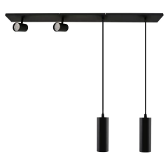 Base 1m + 2 Spots Blancos/Negros + 2 Colgantes Cilíndricos Dicroled en internet