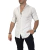 Camisa Manga Larga Multiboton Hombre Lino Cuello Mao Fit Premium MJ