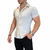Camisa Manga Corta Hombre Lino Ar Premium Cuello Italiano Harbak - Dominic 