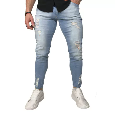 Jean Chupin Hombre Elastizado Con Rotura Mancha 315 Criswell