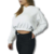 Buzo Crop Top Mujer Teddy Peluche Capucha