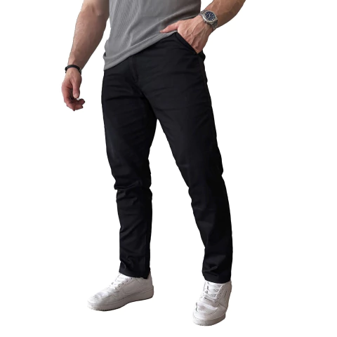 Pantalon Vestir Saten Hombre Chino Semi Chupin Premium Fly