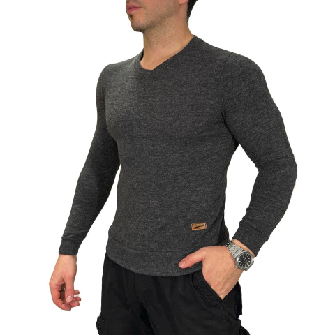 Sweater Hombre Cuello V lanilla MOY