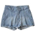 Short Pollera Jean Mujer Con Flecos Tableada Kevons en internet