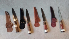 cuchillo campo hoja 12cm con vaina cuero