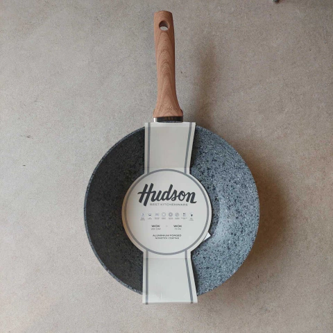 Hudson Wok forjado antiadherente - granito - - comprar online