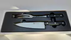 Juego parrillero premium de cuchillo y trinche boker arbolito mango pom 8395P