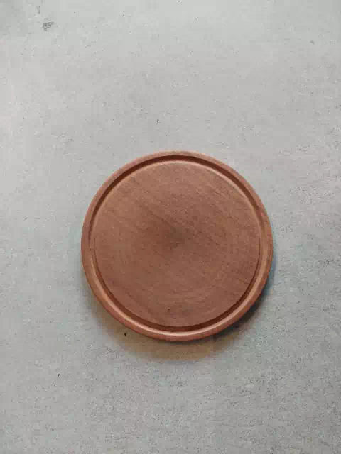 Plato de madera para asado redondo 24cm