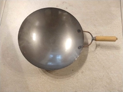 wok hierro acero 36 cm de diámetro - comprar online