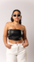 Corset Reto de Couro