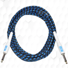 Cable Plug Plug Mallado 3 Mt Eagle Guitarra Bajo Colores