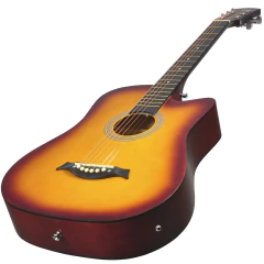 Guitarra Electro Acustica Eagle 38 Con Corte Funda Acolchada - tienda online