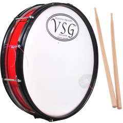 Redoblante Chato 14 Pulgadas Original Colores Palillos Murga