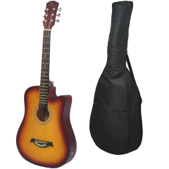 Guitarra Electro Acustica Eagle 38 Con Corte Funda Acolchada - tienda online