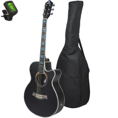 Guitarra Electro Acustica Eagle 40 Corte Funda Afinador Pua en internet
