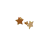 Brinco Estrela Liso com Banho de Ouro 18K-MBB1325M - comprar online