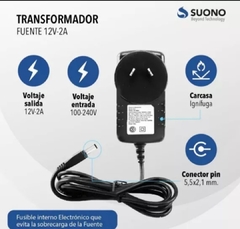 CARGADOR TRANSFORMADOR SUONO RG 12 12v 2A