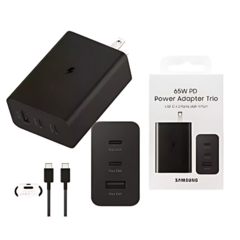 CARGADOR SAMSUNG 65W TRIO 3 PUERTOS + CABLE USB C A C