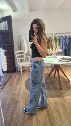 PANTALON CELESTE CARGO talle 28 - comprar online