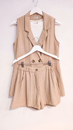 SHORT DE LINO RAYADO - comprar online