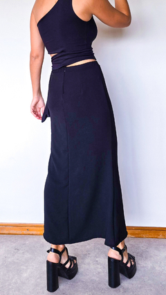 POLLERA MIDI-negra- - tienda online