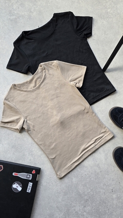 PACK REMERA MANGAS CORTAS 2-negro/nude - comprar online