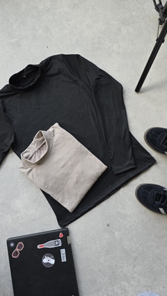 PACK MEDIA POLERA 1- negro/visón - comprar online