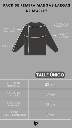 PACK DE REMERAS MANGAS LARGAS DE MORLEY X 3 en internet