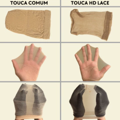 2 Toucas HD Wig Cap invisível Lace front Peruca transparente