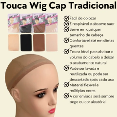 2 toucas wig cap para perucas front lace rede par cabelo - comprar online