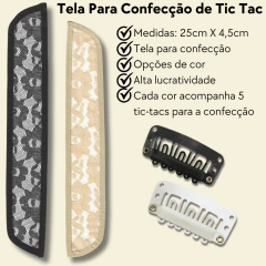 Tela para confecção de Tic-Tac Acabamento Renda Lace Peruca - comprar online