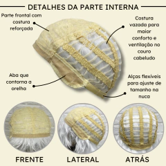 Peruca rock heavy metal anos 60 70 80 ondulada volumosa friz - Perucas & Laces LIONSWIG