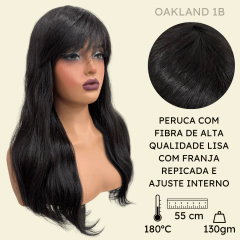 Peruca com franja repicada 55cm média orgânica premium na internet